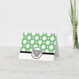 Carte de point Green Polka personnalisée pour élép