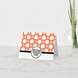 Carte de point Orange Polka personnalisée pour élé