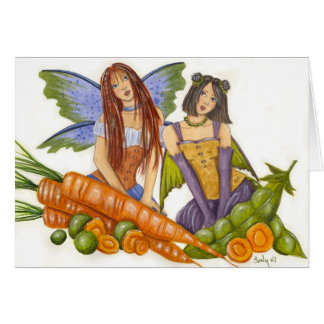 Carte de pois et de carottes