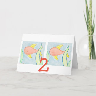 Carte de poisson d'anniversaire