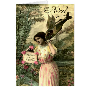 Carte de poisson volant victorienne
