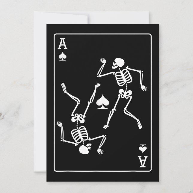 Carte de Poker Ace Jeu Carte Skeleton (Devant)