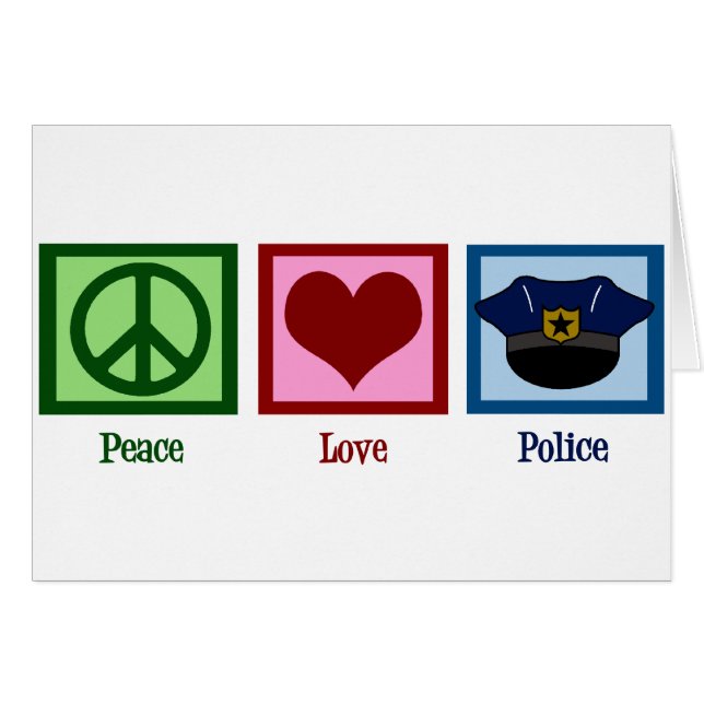 Carte de police Peace Love (Devant horizontal)