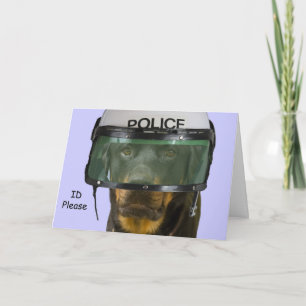 Carte de police Rottweiler par thème pour une caus