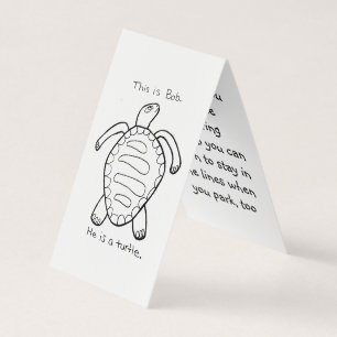 Carte de polisson de stationnement de tortue de