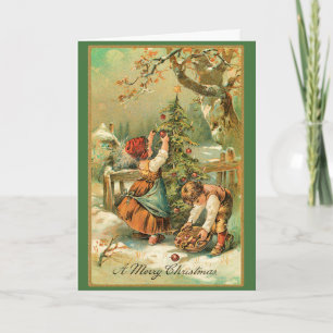 Carte de pommes de Noël