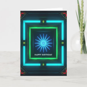 Carte de Portail d'Anniversaire Radieux