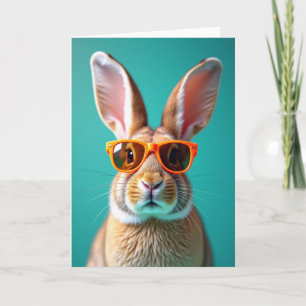 Carte de portrait d'ami à fourrure cool