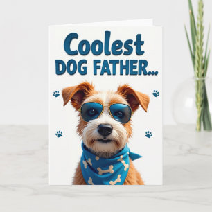 Carte de portrait de canin cool à pois