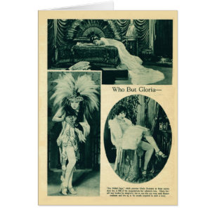 Carte de portraits vintages Gloria Swanson 1922