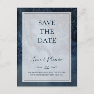 Carte de postale céleste avec cadre pour annoncer 