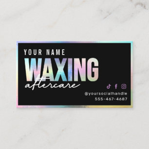 Carte de postsoins Holographique Waxing