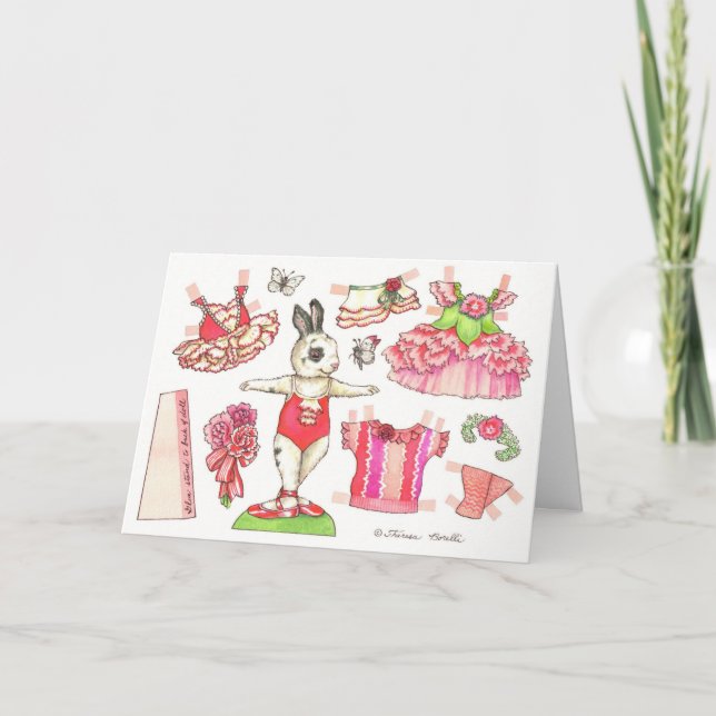 Carte de poupée papier Valentine (Devant)