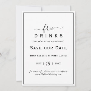 Carte de préavis « Boissons Gratuites »