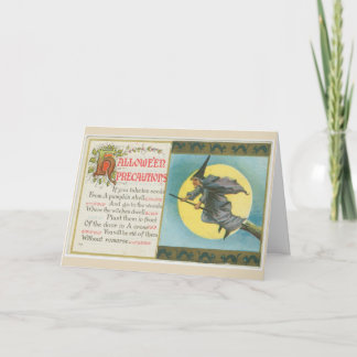 Carte de précautions de Halloween