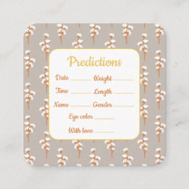 Carte de prédiction baby shower - Activités amusan