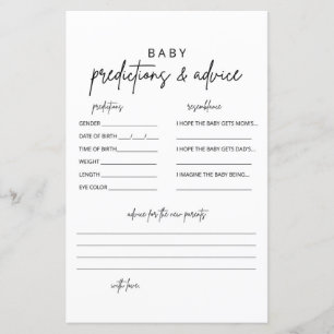 Carte de prédiction et de conseil minimaliste pour