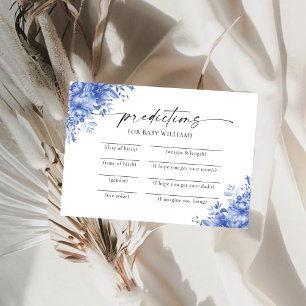 Carte de prédictions de Baby shower Floral Porcela