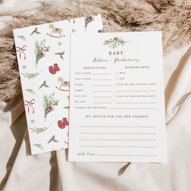 Carte de prédictions de petit Baby shower de plais (Créateur téléchargé)