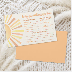 Carte de prédictions et conseils pour Baby Shower
