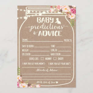 Carte de prédictions et conseils pour bébé