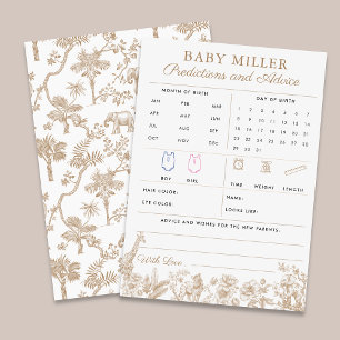Carte de prédictions et de conseils pour bébé en t