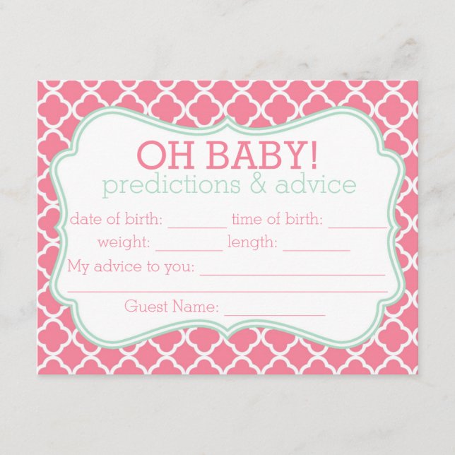 Carte de prédictions et de conseils pour le Maroc  (Devant)