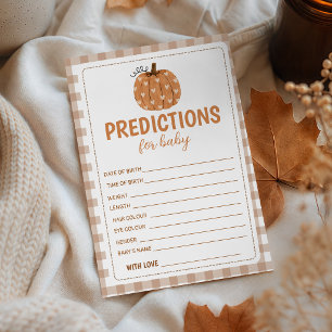 Carte de prédictions neutre pour Baby Shower sur l