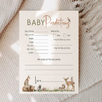 Carte de prédictions pour bébés Baby shower pour a