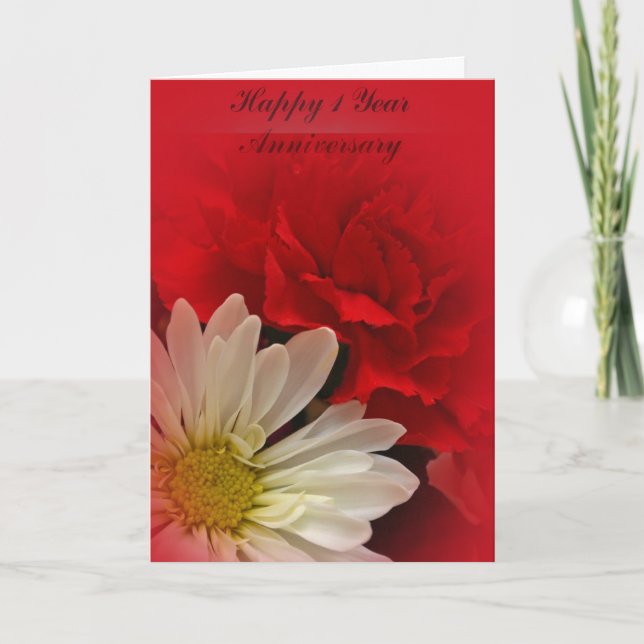 Carte de premier anniversaire de mariage (Devant)