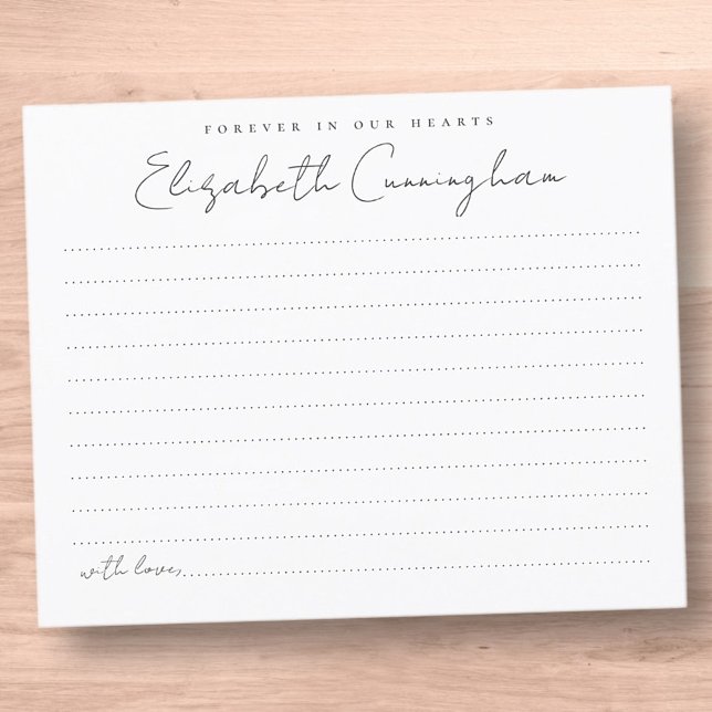 Carte de présence aux funérailles pour toujours da (Créateur téléchargé)