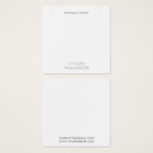 Carte de présentation de bijoux à typographie mini