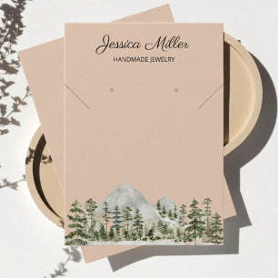 Carte de Présentation de Bijoux de Forêt à l'Aquar