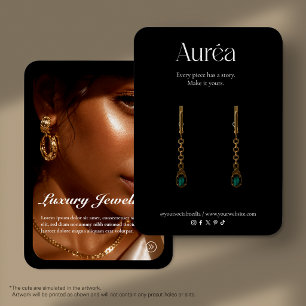 Carte de présentation de boucles d'oreilles photo 