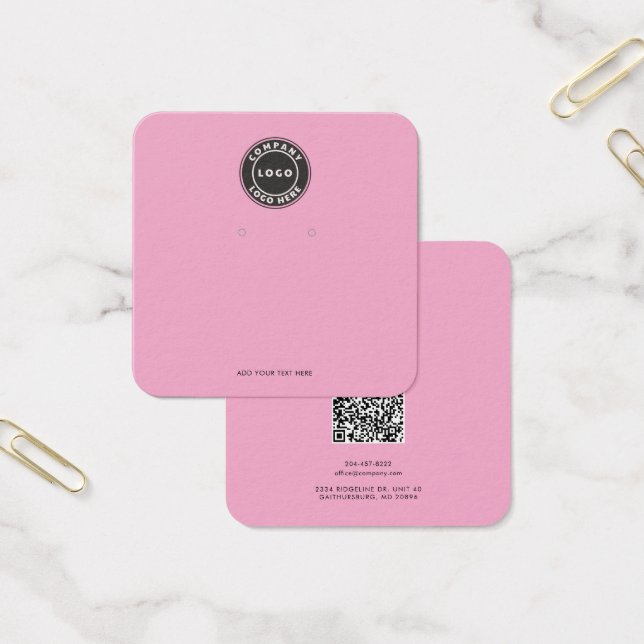 Carte de présentation de code QR de logo d'entrepr (Bureau)
