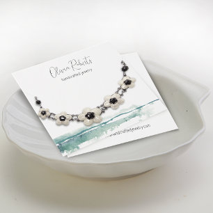 Carte de présentation de collier et bracelet à écr