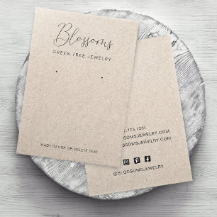 Carte de présentation d'oreilles en papier kraft f