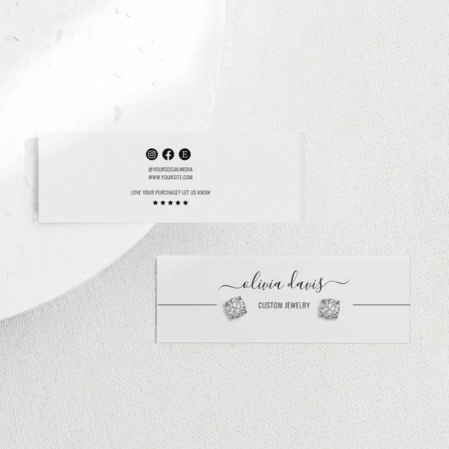 Carte de présentoir de boucle d'oreille chic minim (Créateur téléchargé)