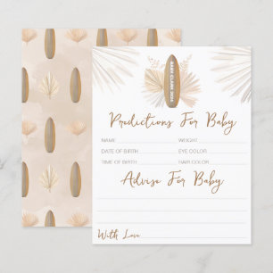 Carte de prévision et de conseil du baby shower