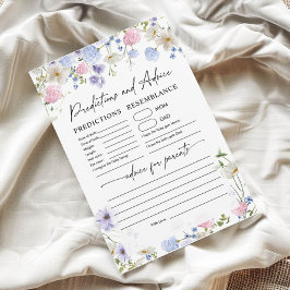 Carte de prévision et de conseil | jeu de baby sho