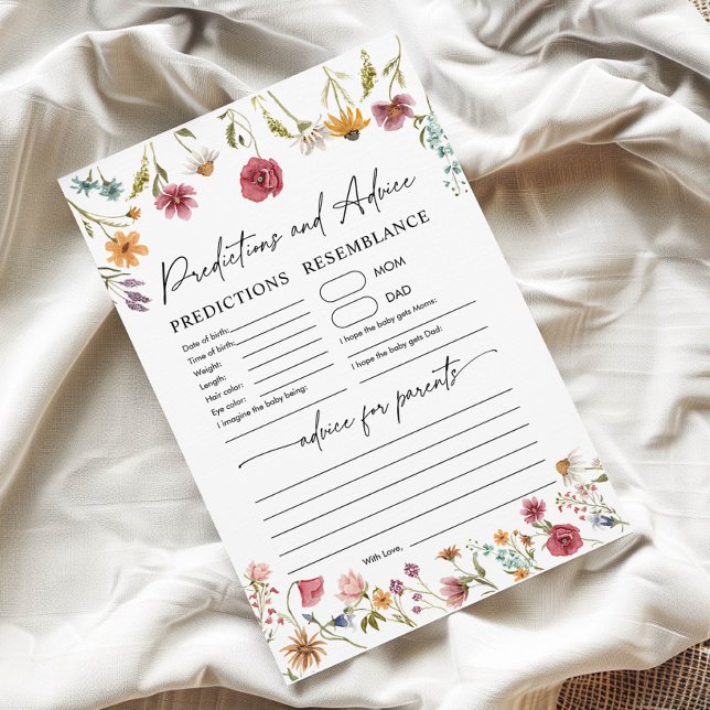 Carte de prévision et de conseil | jeu de baby sho (Créateur téléchargé)