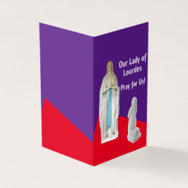 Carte de prière à Notre-Dame de Lourdes
