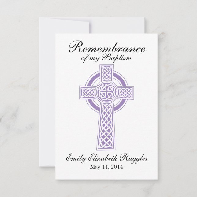 Carte de prière baptême (Devant)