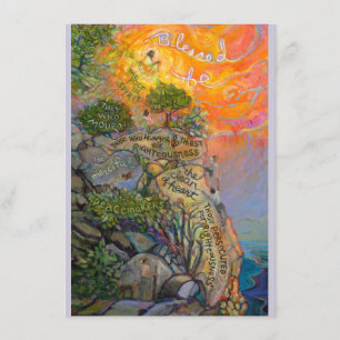 Carte de prière Beatitudes, Sermon sur le Mont