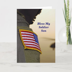 Carte de prière Bénir Mon Fils Soldat