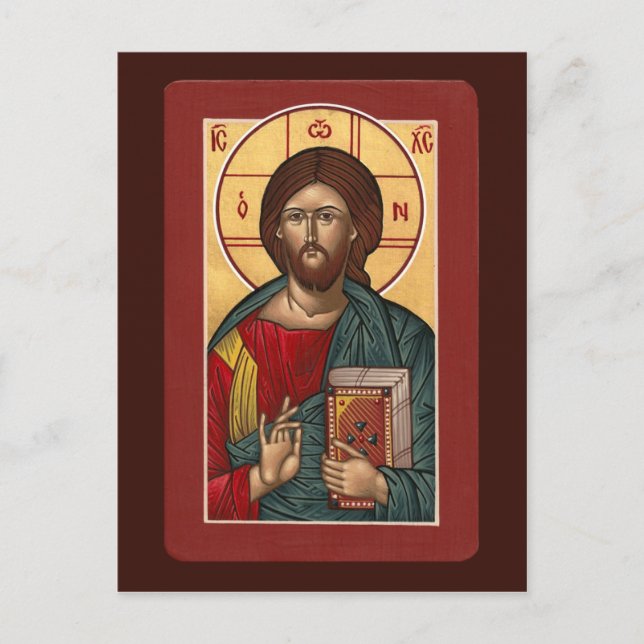 Carte de prière Christ Pantocrator (Devant)