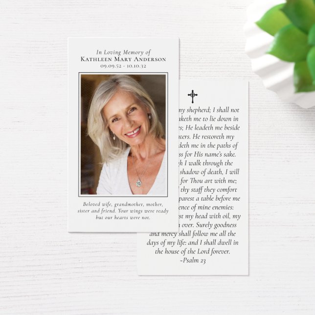 Carte de prière commémorative (Bureau)