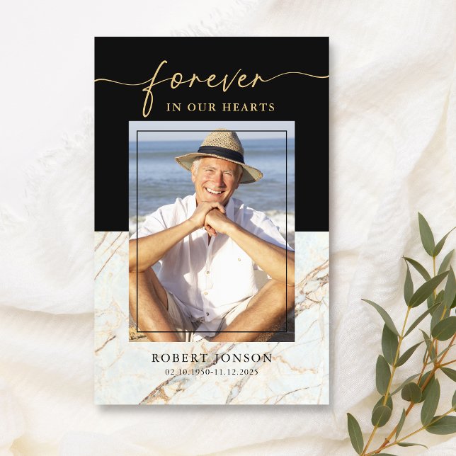 Carte de prière commémorative Black Forever In our (Créateur téléchargé)