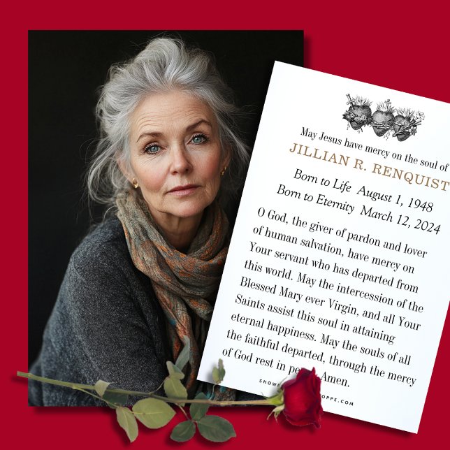 Carte de prière commémorative catholique (Créateur téléchargé)