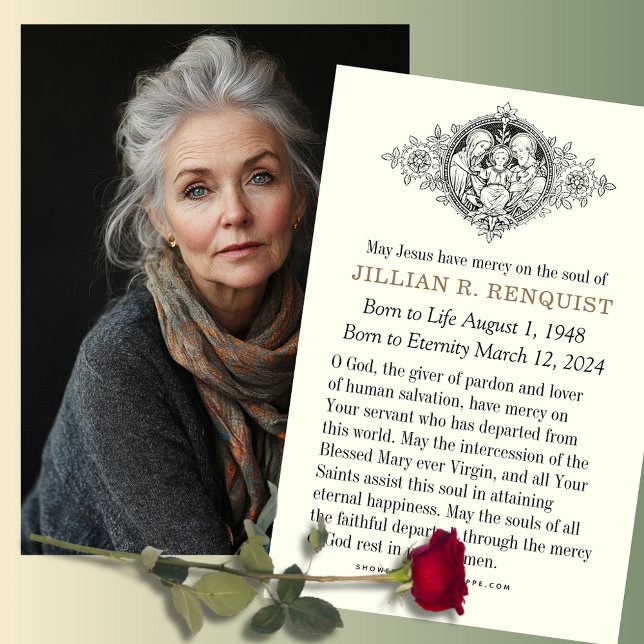 Carte de prière commémorative catholique (Créateur téléchargé)